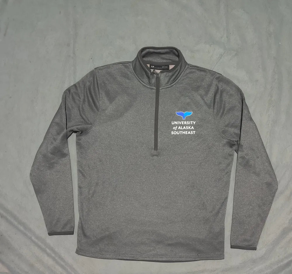 Under Armour Men Polyester Gray Sweatshirt L