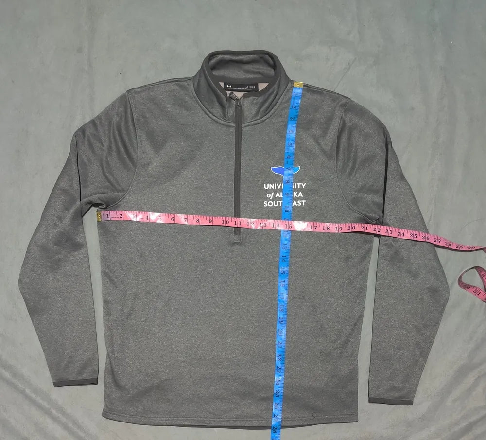 Under Armour Men Polyester Gray Sweatshirt L