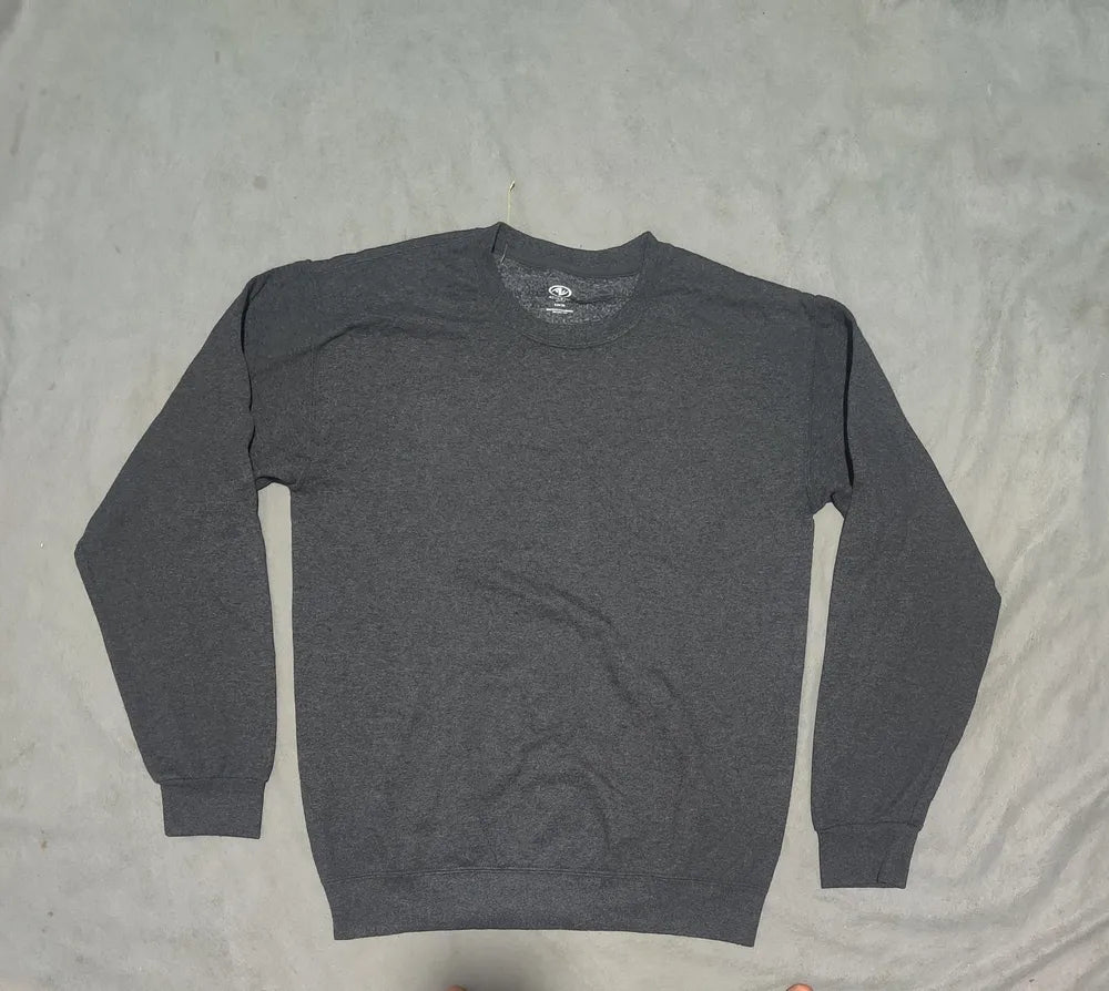 Athletic Works Men Cotton Gray Vest Sweatshirt S