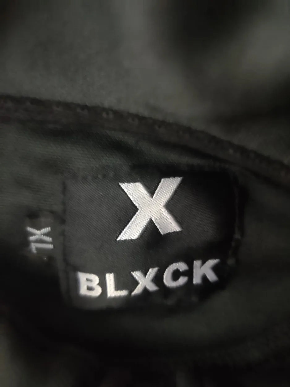 Blxck Men Polyester Black White Zipper XL