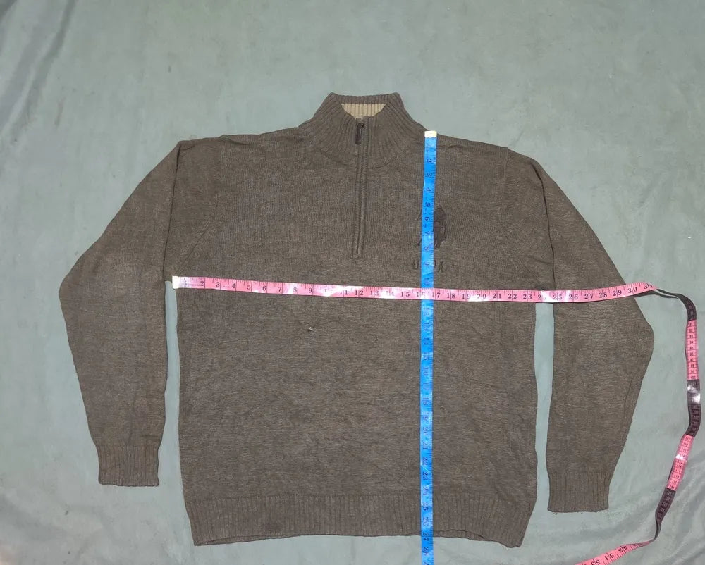 Polo U.S. Assn Men Knit Beige Sweater L