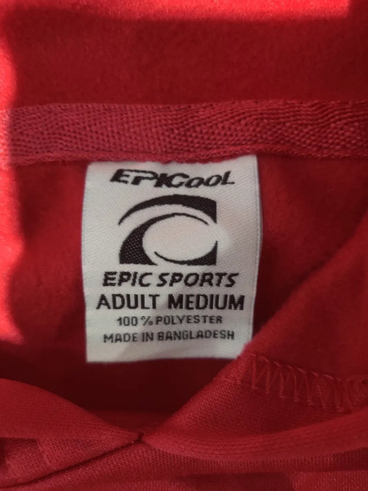 Epi Cool Men Polyester Red Gray Hoodie M