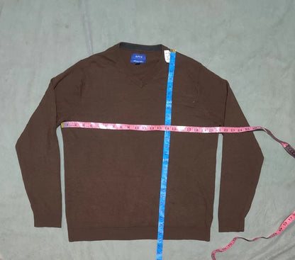 APT.9 Men Acrylic Brown Sweater L