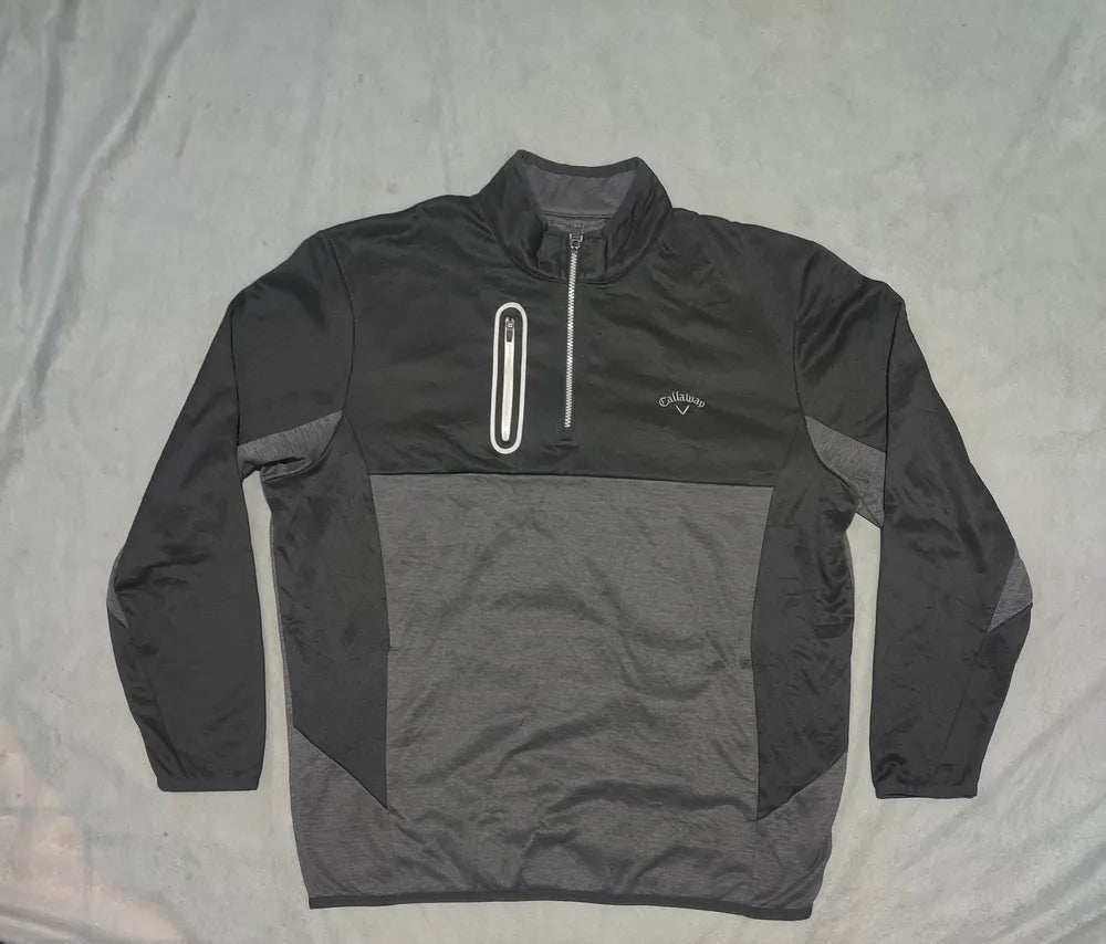 Callaway Men Polyester Gray Sweatshirt XL
