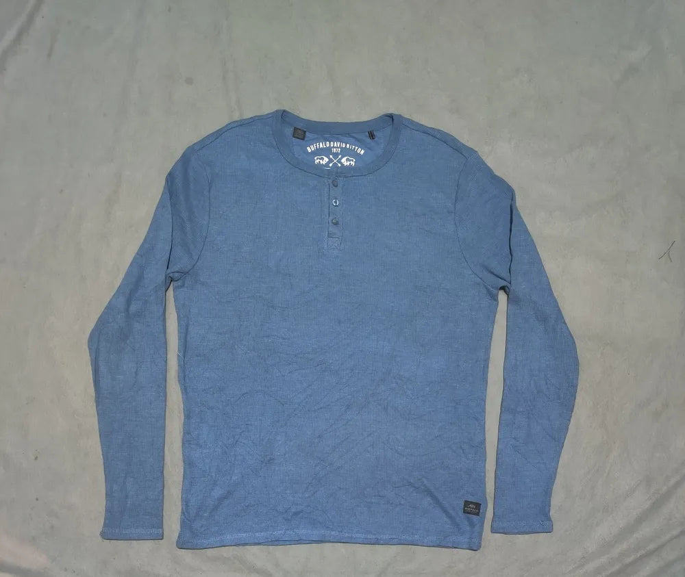 Buffalo Men Cotton Blue Sweatshirt M