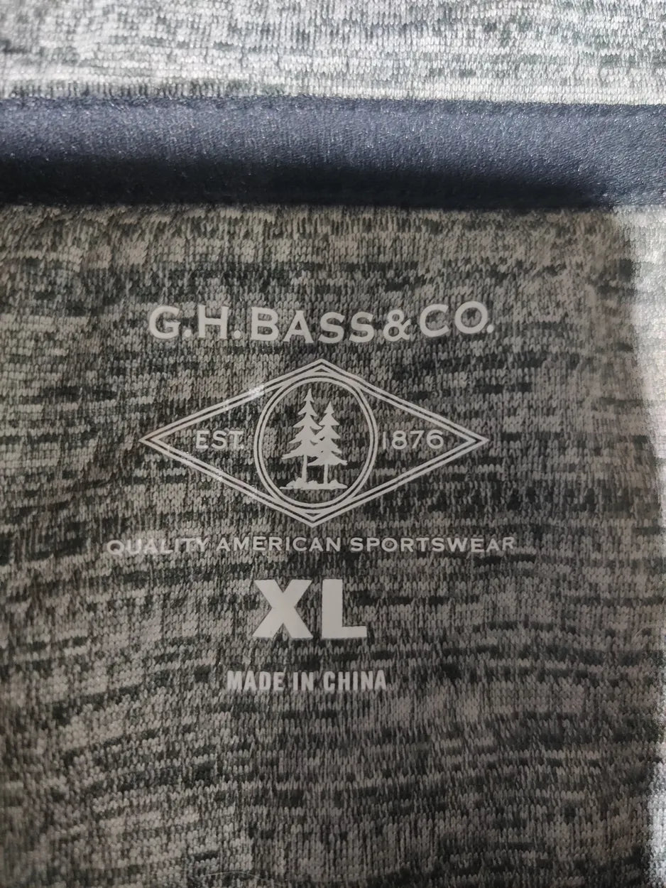 G.H. Bass & Co Men Polyester Gray Sweatshirt XL