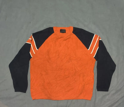 Driving Force Men Cotton Orange Black Sweater L