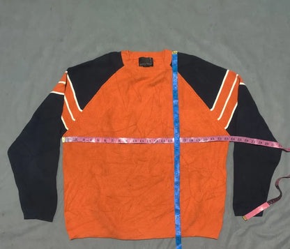 Driving Force Men Cotton Orange Black Sweater L