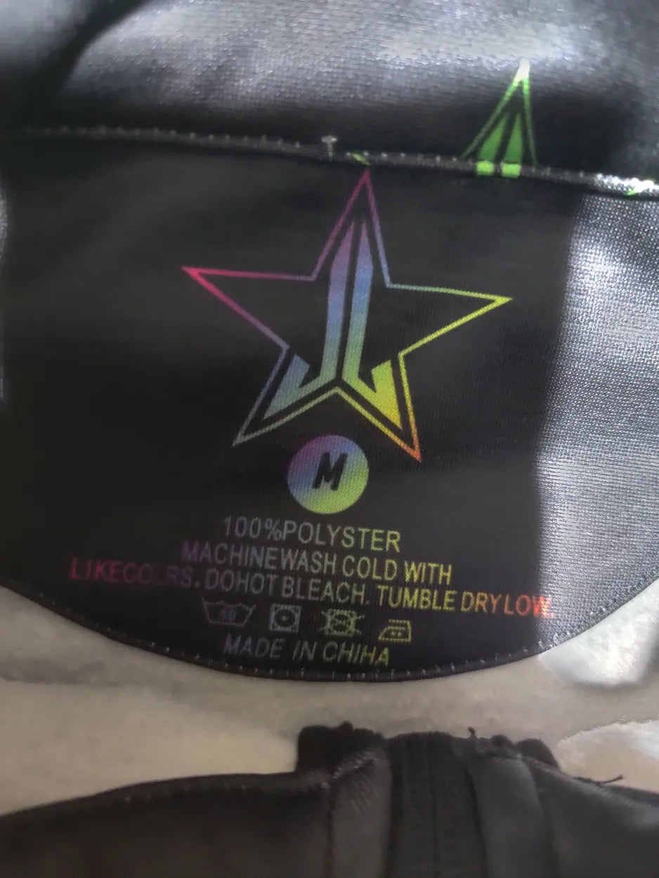 Jeffree Star Men Polyester Black Multi Zipper M