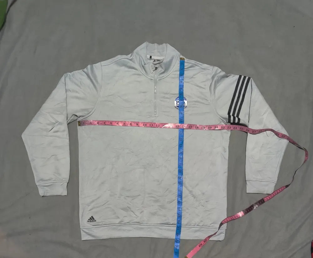 Adidas Men Polyester Gray Sweatshirt L