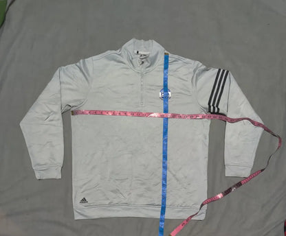 Adidas Men Polyester Gray Sweatshirt L