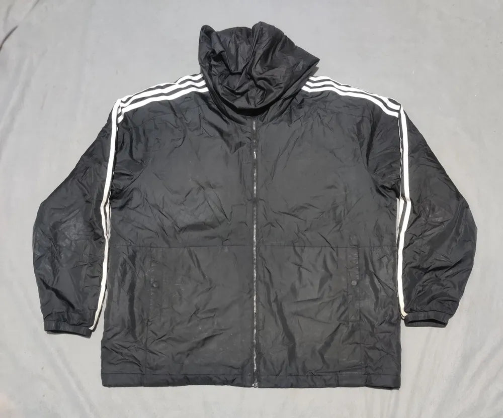Adidas Men Polyester Black White Jacket 2X Large