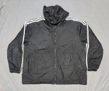 Adidas Men Polyester Black White Jacket 2X Large