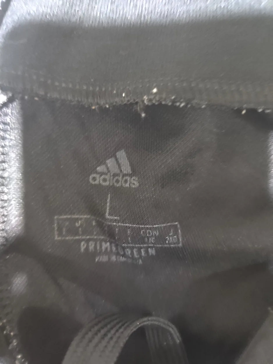 Adidas Men Polyester Navy Black Sport Trouser L