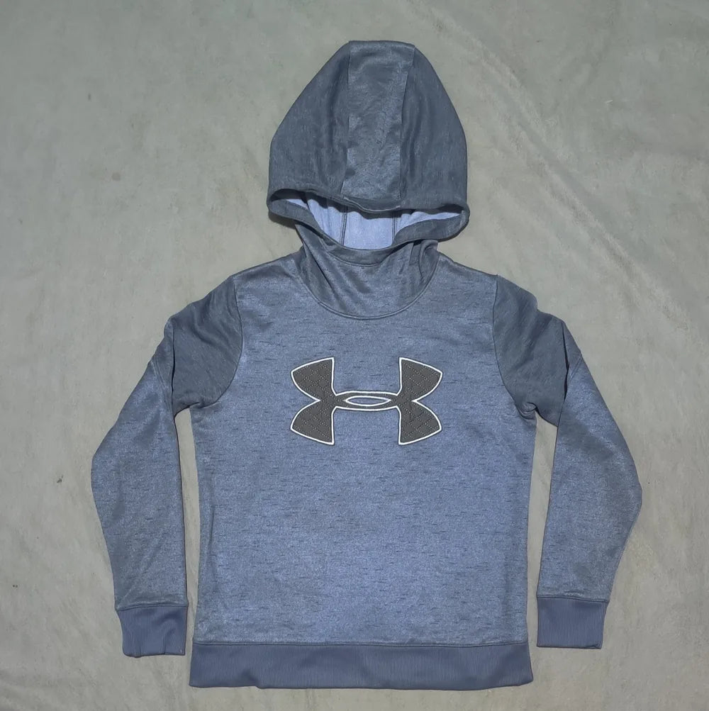 Under Armour Men Cotton Gray Beige Hoodie S
