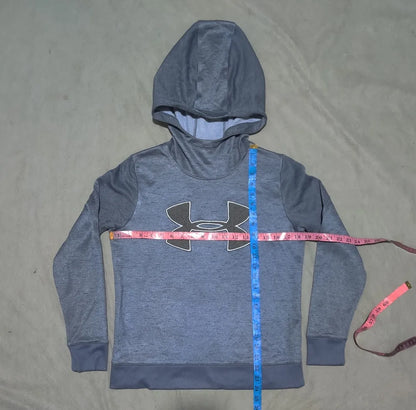 Under Armour Men Cotton Gray Beige Hoodie S