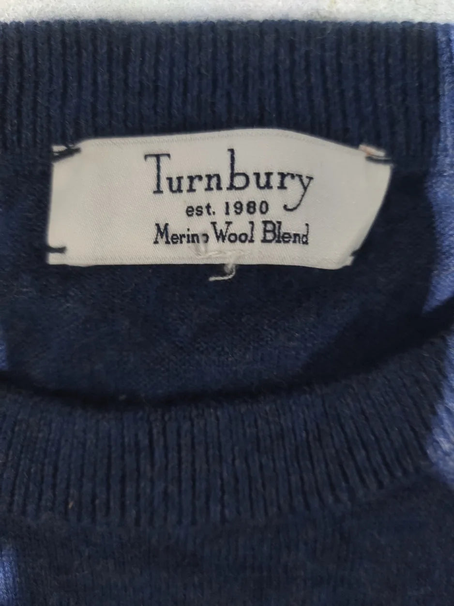 Turn Bury Men Acrylic Brown Beige Sweater M