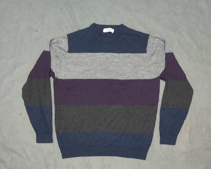 Turn Bury Men Acrylic Brown Beige Sweater M