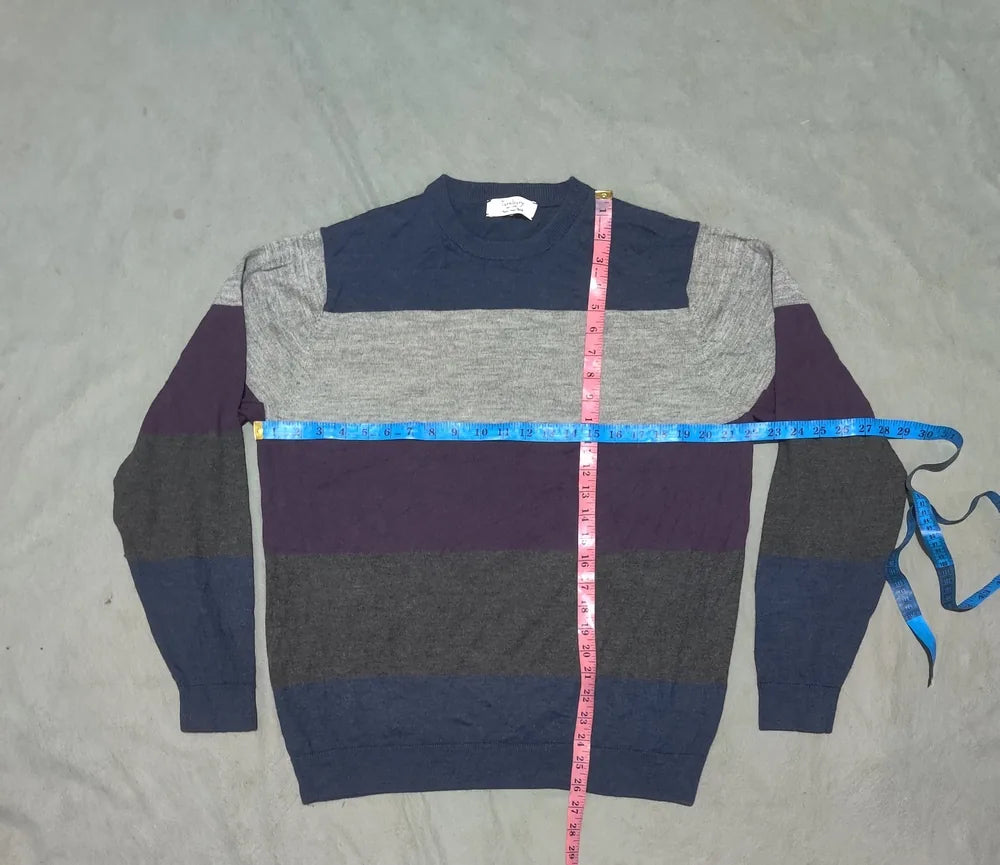 Turn Bury Men Acrylic Brown Beige Sweater M