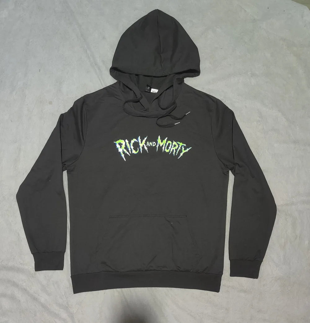 Rick & Morty Men Polyester Brown Hoodie L