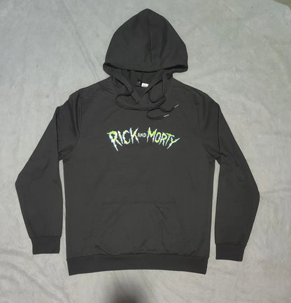 Rick & Morty Men Polyester Brown Hoodie L