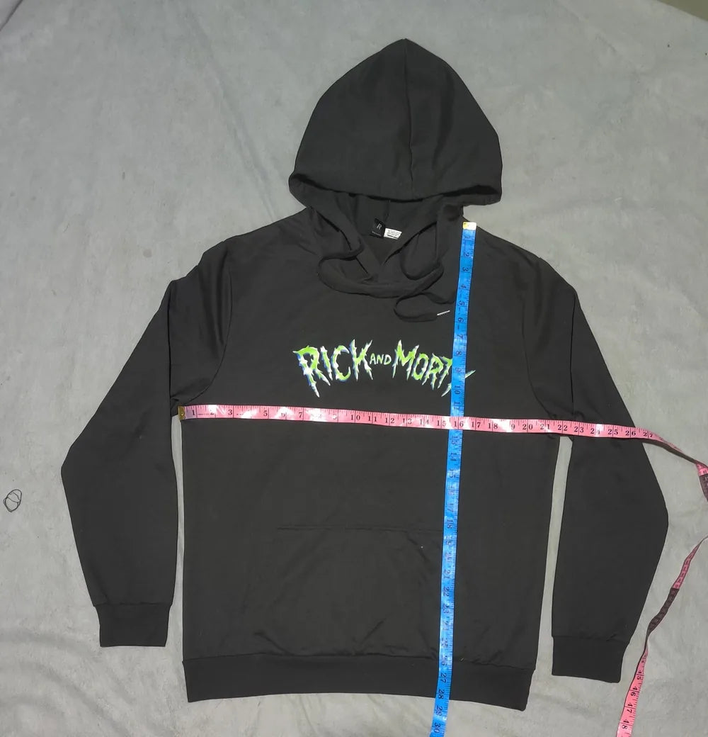 Rick & Morty Men Polyester Brown Hoodie L