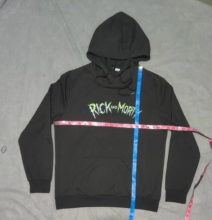 Rick & Morty Men Polyester Brown Hoodie L