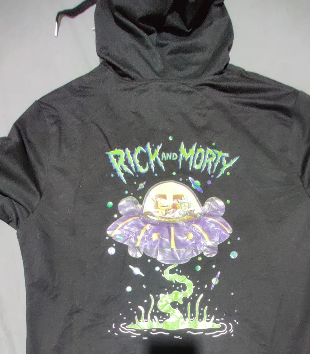 Rick & Morty Men Polyester Brown Hoodie L