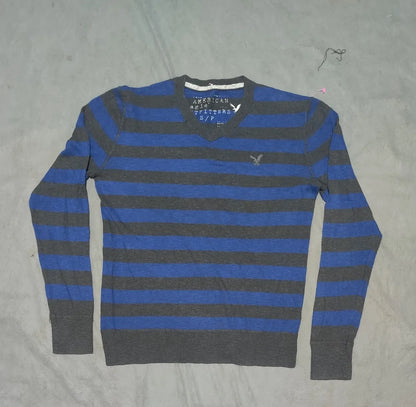 Sunice Men Cotton Blue Gray Sweatshirt S