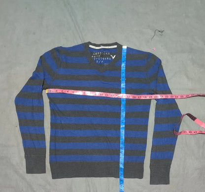 Sunice Men Cotton Blue Gray Sweatshirt S