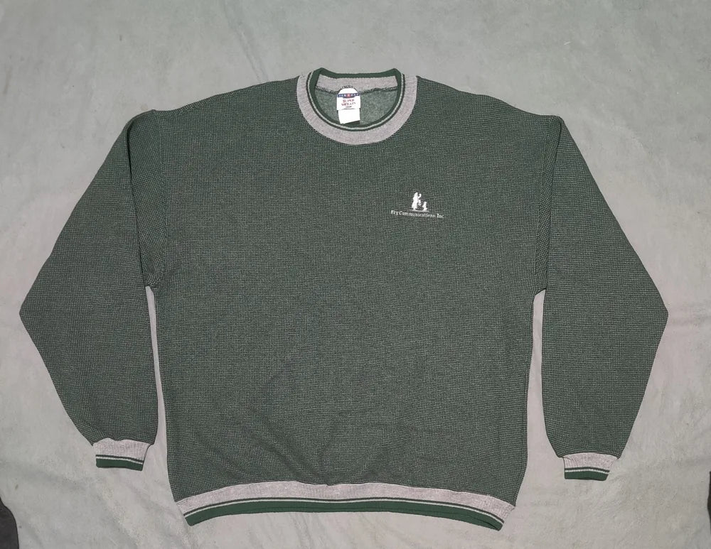 Jerzees Men Cotton Green Sweatshirt XL