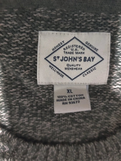 St John's Bay Men Cotton Gray Sweater XL