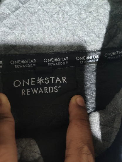 One Star Rewards Men Polyester Gray Beige Sweatshirt L