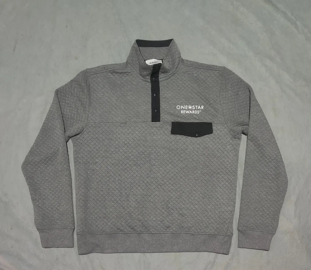 One Star Rewards Men Polyester Gray Beige Sweatshirt L