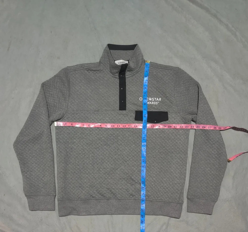 One Star Rewards Men Polyester Gray Beige Sweatshirt L