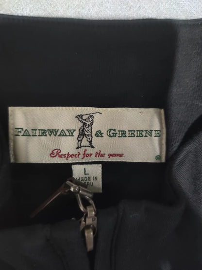 Fairway & Greene Men Pimacotton Black Navy Vest Sweatshirt L