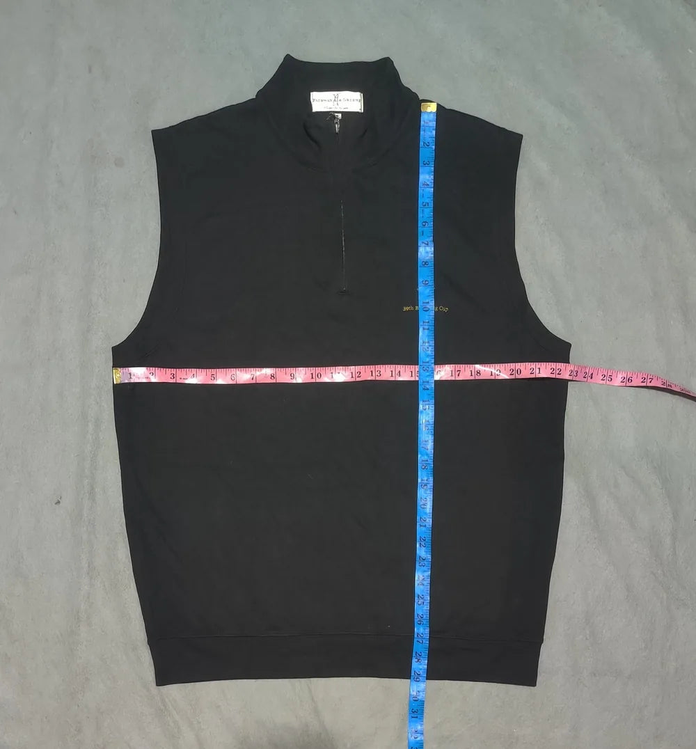 Fairway & Greene Men Pimacotton Black Navy Vest Sweatshirt L