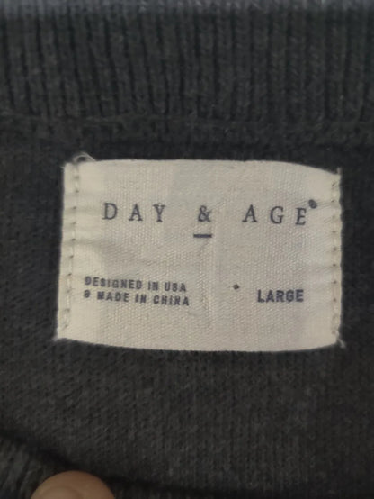 Day & Age Men Acrylic Black Gray Sweater L