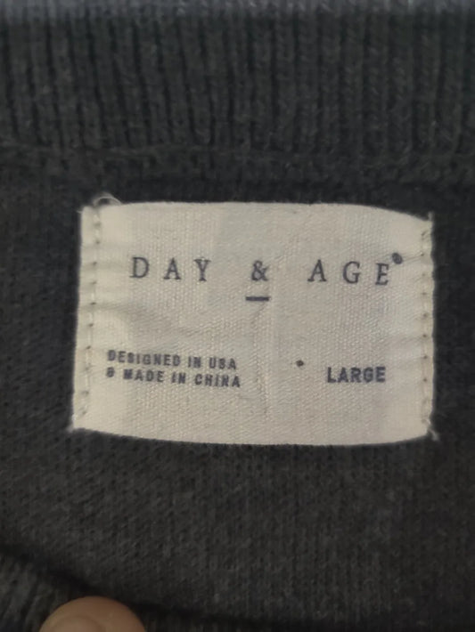 Day & Age Men Acrylic Black Gray Sweater L