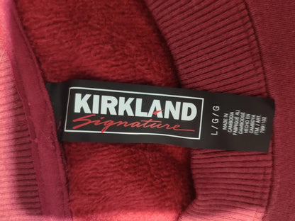Kirkland Men Cotton Brown Red Sweatshirt L