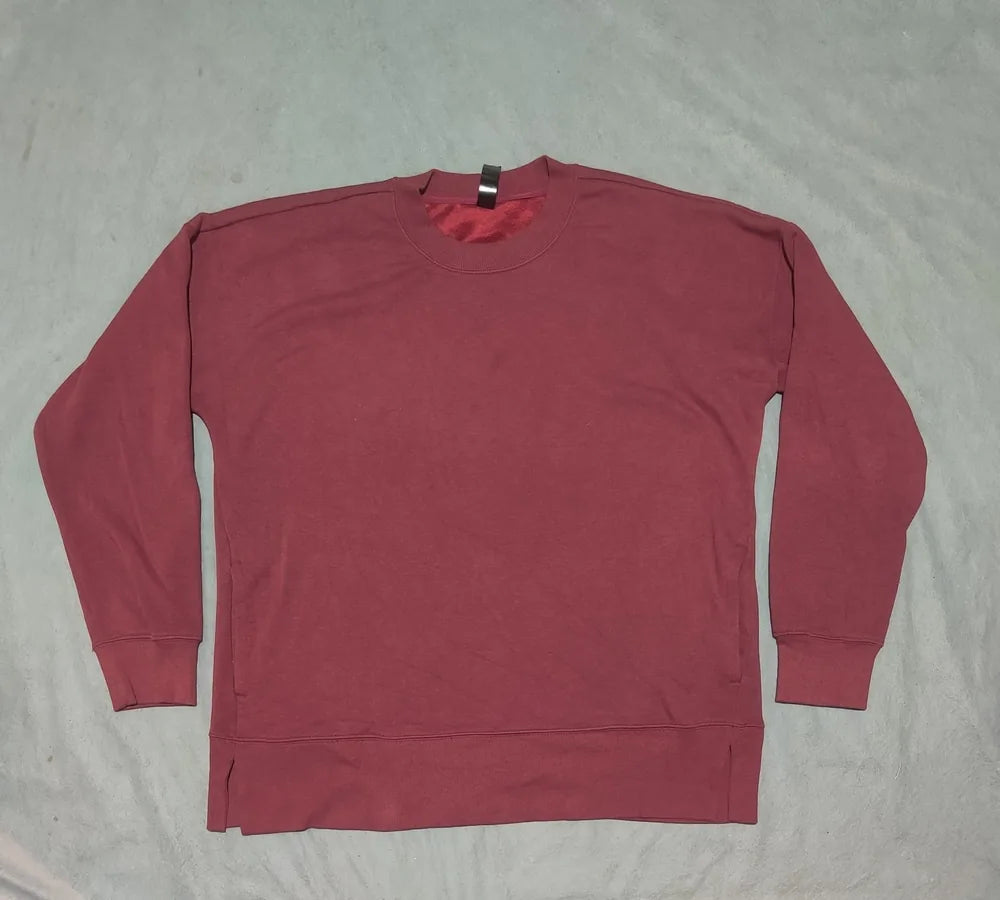 Kirkland Men Cotton Brown Red Sweatshirt L