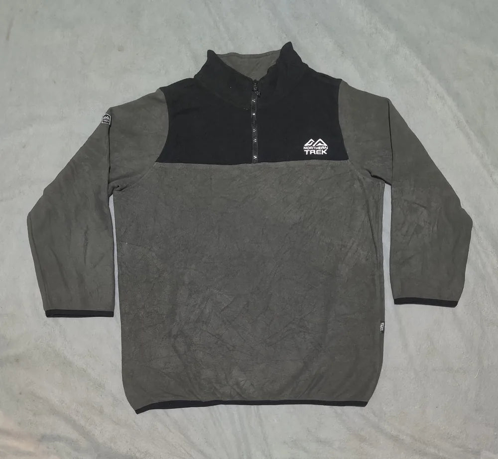 Northern Trek Men Polyester Black Gray Sweatshirt XL