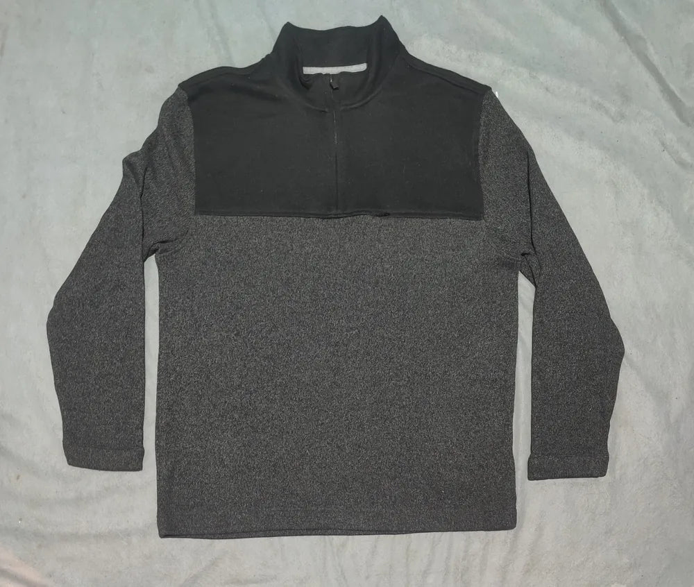 Van Heusen Men Polyester Black Gray Sweatshirt XL