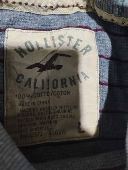 Hollister Men Cotton Gray Beige Sweatshirt L