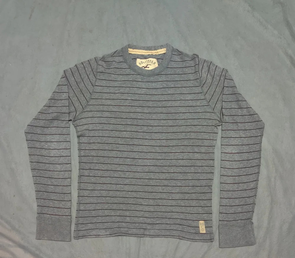 Hollister Men Cotton Gray Beige Sweatshirt L