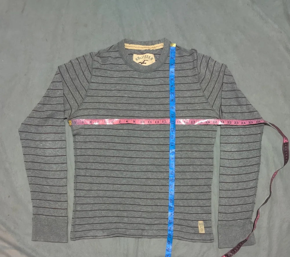 Hollister Men Cotton Gray Beige Sweatshirt L
