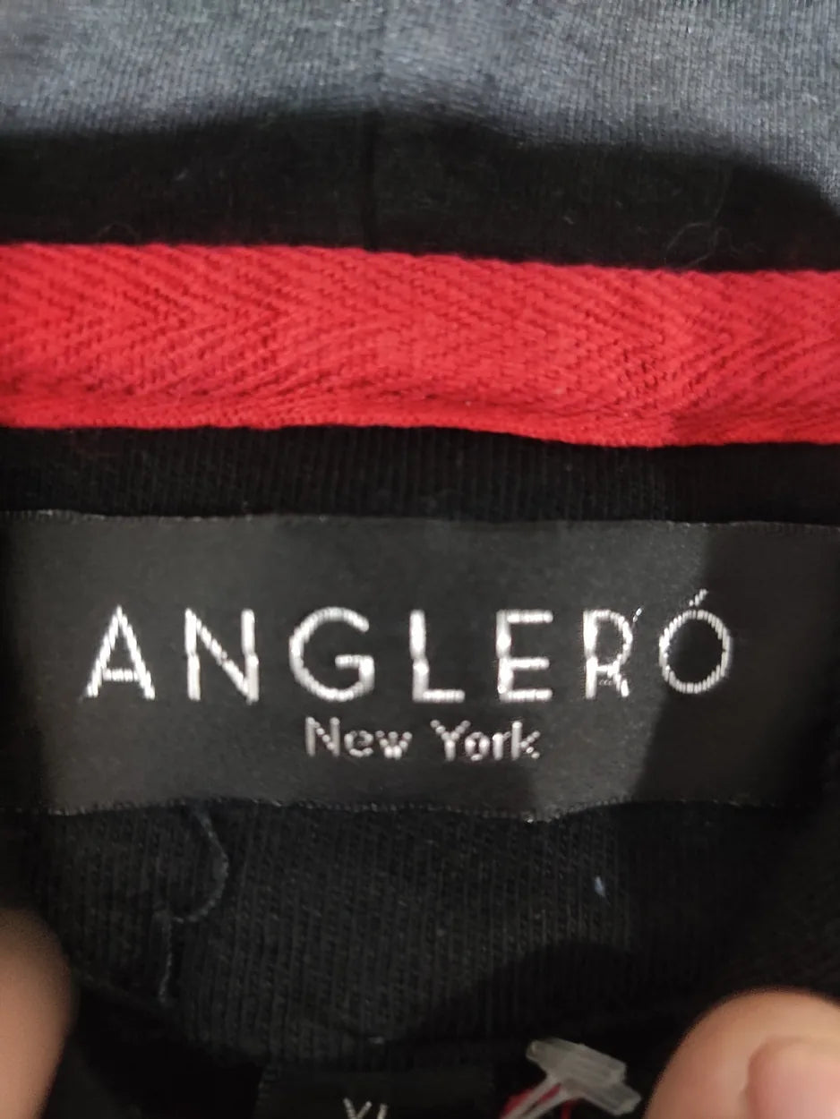 Anglero Men Cotton Black Zipper XL