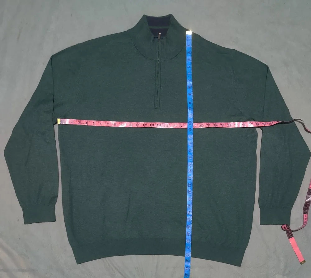 Nautica Men Arylic Green Sweater 3XL