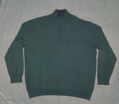Nautica Men Arylic Green Sweater 3XL