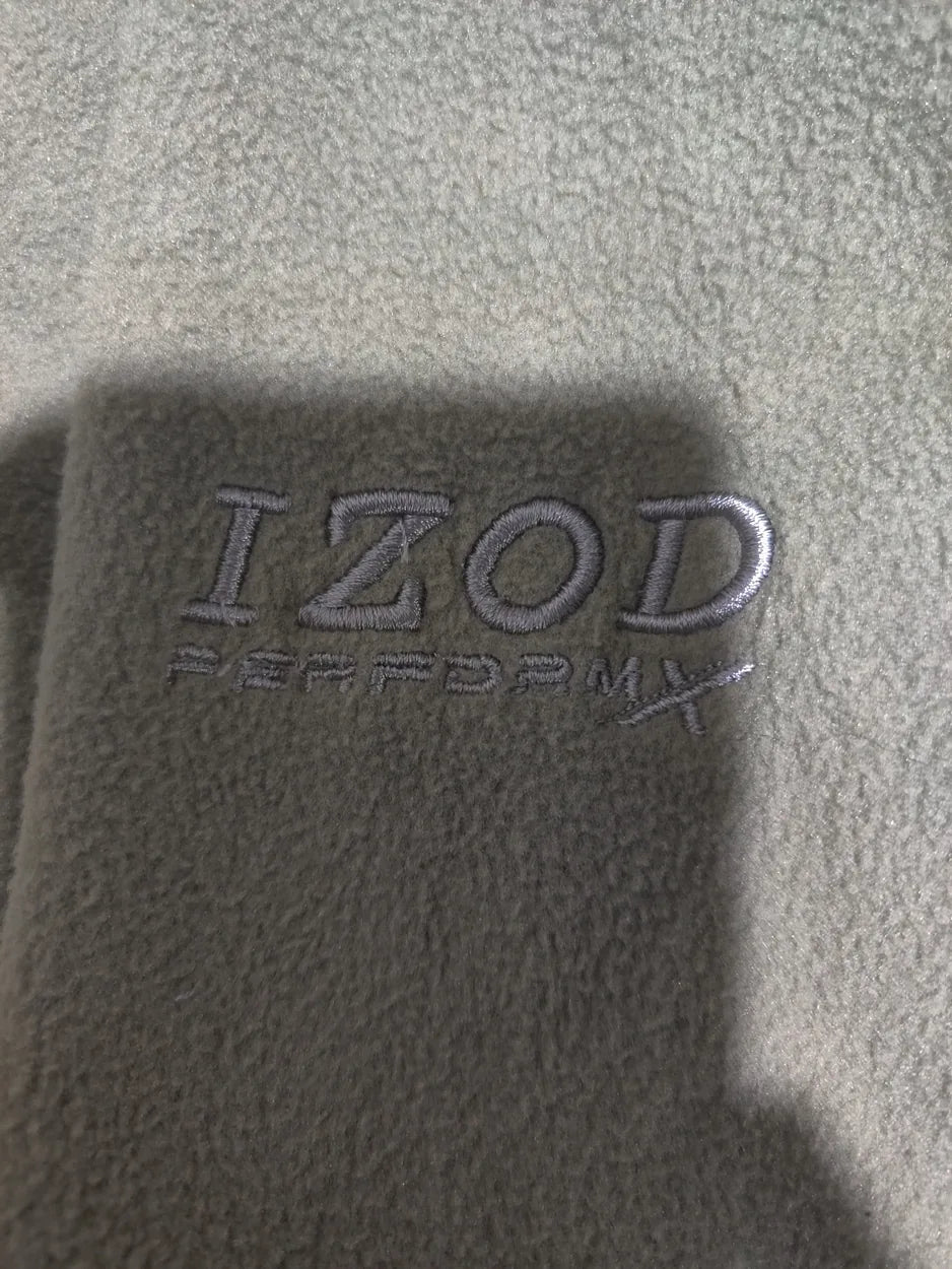 Izod Men Wool Green Zipper XL